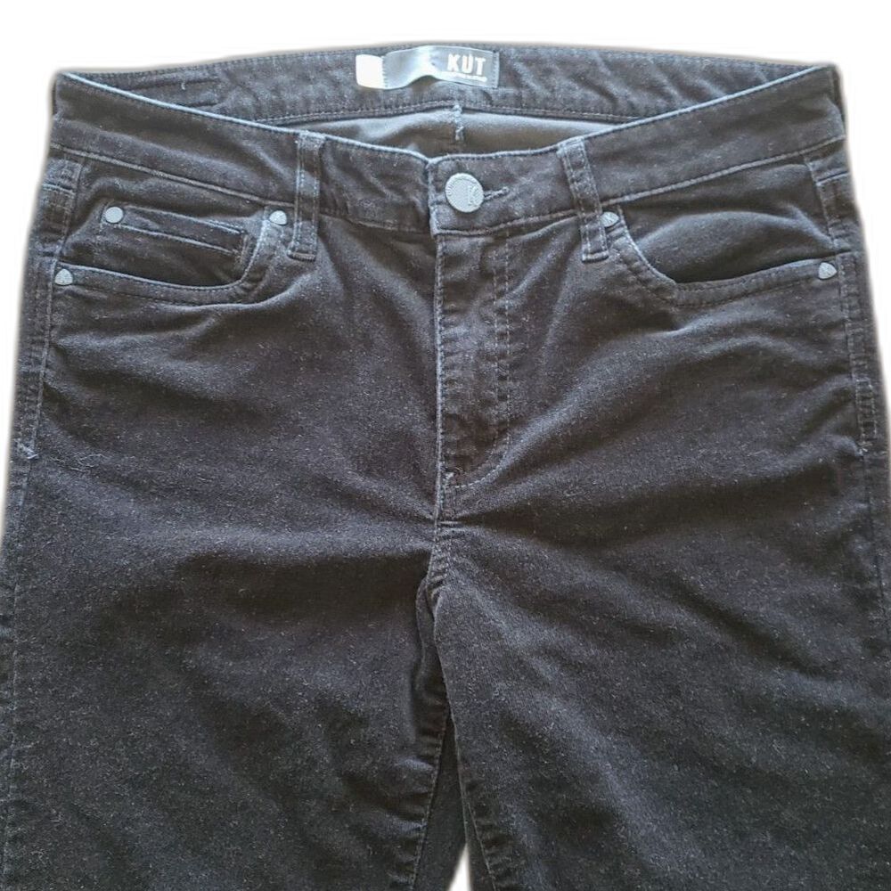 KUT from the Kloth Diana Black Corduroy High Rise Fab AB Skinny Pants Sz 10 - Picture 6 of 9